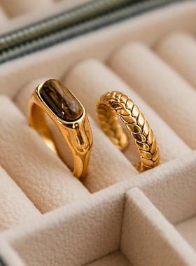 欧美指环高级感马鞍戒指