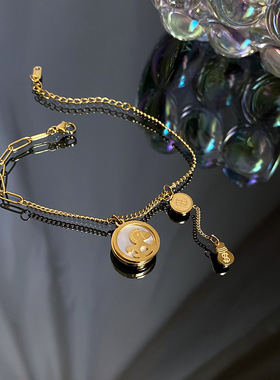 小马吊坠钛钢马上有钱简约手链