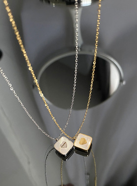 爱心项链方吊牌女少女感贝壳片