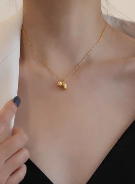 两世欢荷花莲藕吊坠项链