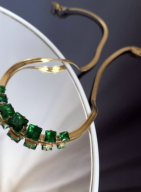 轻奢小众设计气质锆石锁骨链