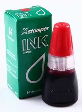 日本旗牌Xstamper黑色蓝色原子印油10ml/瓶印章印台油CS-10N印油