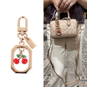 适用于coaoh包包樱桃挂饰链改造寇池包包四叶草挂件装 饰链