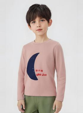 colormo儿童春秋百搭纯棉亲肤圆领宽松打底衫长袖T恤上衣