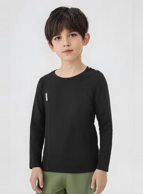 colormo儿童春秋冬纯棉打底长袖T恤贴身弹性保暖纤维