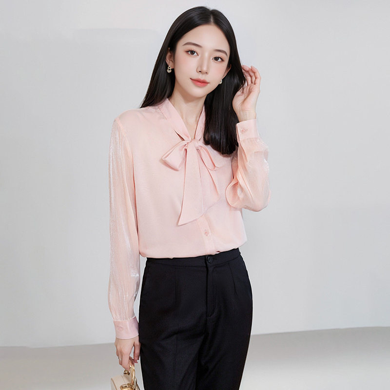 气质秋装设计感长袖衬衫女2025秋季新款洋气上衣女士春秋打底小衫