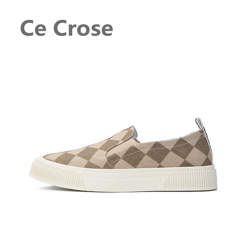 cecrose格子鞋欧洲站潮鞋棋盘格