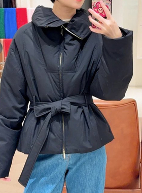 现货ICIC小禾同源鹅绒【HUG羽绒服】女装新款丝羊毛平纹布羽绒服