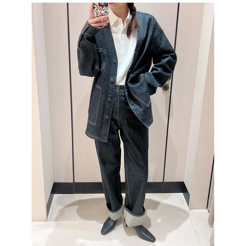 现货ICIC小禾同源【土壤牛仔】女装2025春季新款棉弹直筒牛仔裤