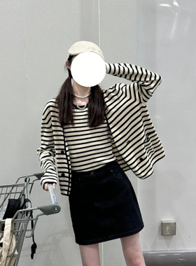 现货ICIC小禾女装春季薄超细棉针织开衫+背心