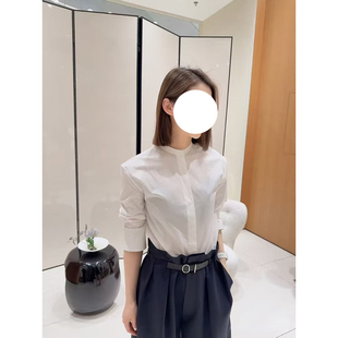 精英衣橱 现货ED同源2025新款 立领纯棉衬衫 法式 夏新款