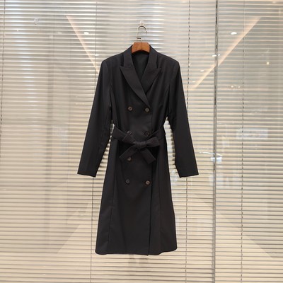 断码特价现货Maxm同源绵羊毛深圳南油新品 女士双排扣羊毛连衣裙