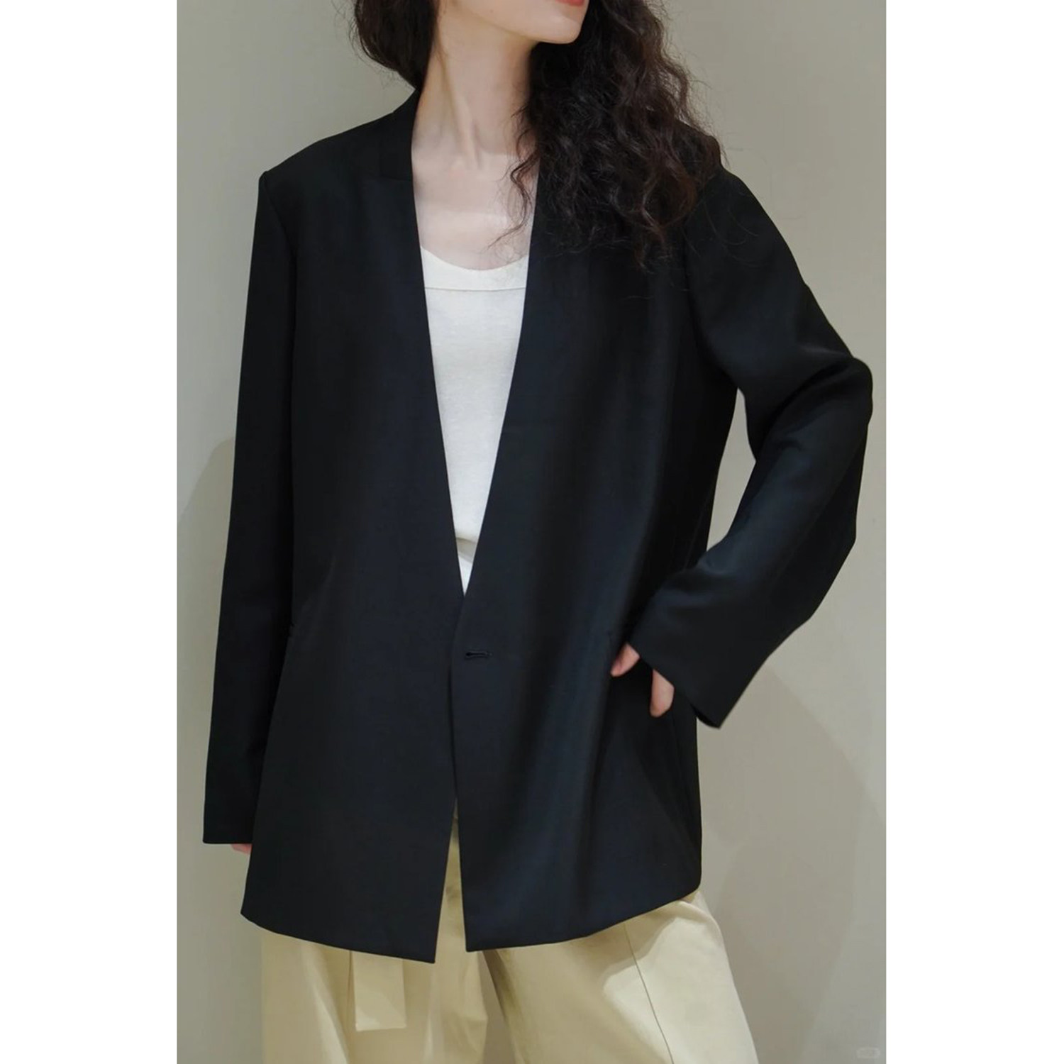 现货ICIC小禾同源 女装2024早秋新款精纺羊毛西装外套单西,女装/女士精品,西装,淘宝优惠券,粉丝福利购,淘宝优惠卷