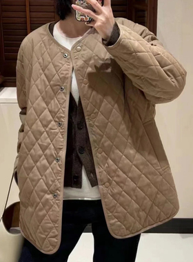 现货ICIC小禾同源女装冬季骆驼绒羊毛剪绒棉大衣棉服正反两穿