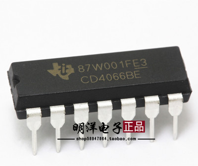 CD4066BE  TI 德州 全新原装进口 DIP 直插 CD4066 双向模拟开关