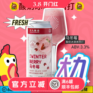 【惠同学】大九酿造新品果泥马冬莓酸奶冰淇淋西打500ml精酿啤酒