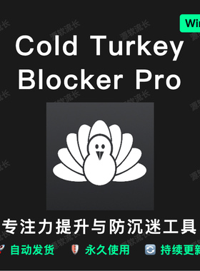 Cold Turkey Blocker Pro V4.7神仙软件专注力神器 戒网瘾Windows