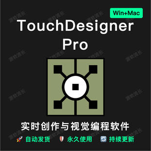 TouchDesigner软件远程安装Pro2023新媒体数字艺术互动视觉软件