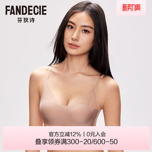 芬狄诗商场同款内衣女网纱提拉小胸聚拢无钢圈半杯文胸FBW0676