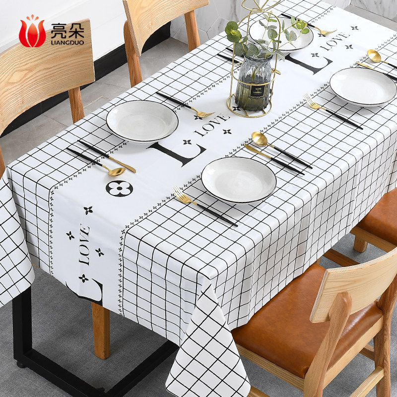 桌布防水防油免洗长方形台布ins风布艺餐桌茶几书桌布防烫pvc桌垫,居家布艺,桌布,淘宝优惠券,粉丝福利购,淘宝优惠卷
