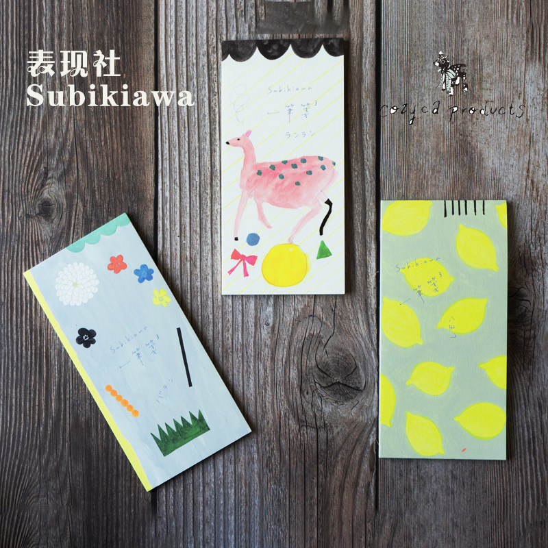 日本Cozyca Products表现社便签 Subikiawa 荧光一笔笺 柠檬葡萄