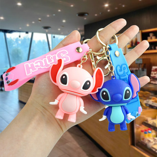 卡通史迪仔公仔钥匙扣女情侣书包挂件学生背包玩偶小饰品风