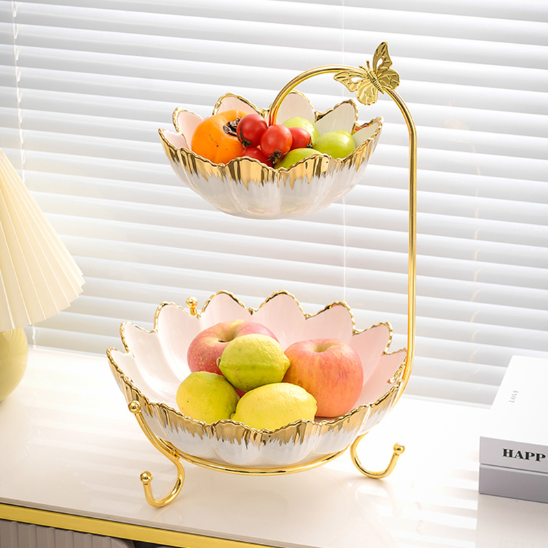 高端精致水果盘陶瓷网红轻奢家用