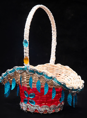 罗敷行舞蹈篮子跳舞手提小花篮纯手工藤桃李比赛跳舞表演出道具篮
