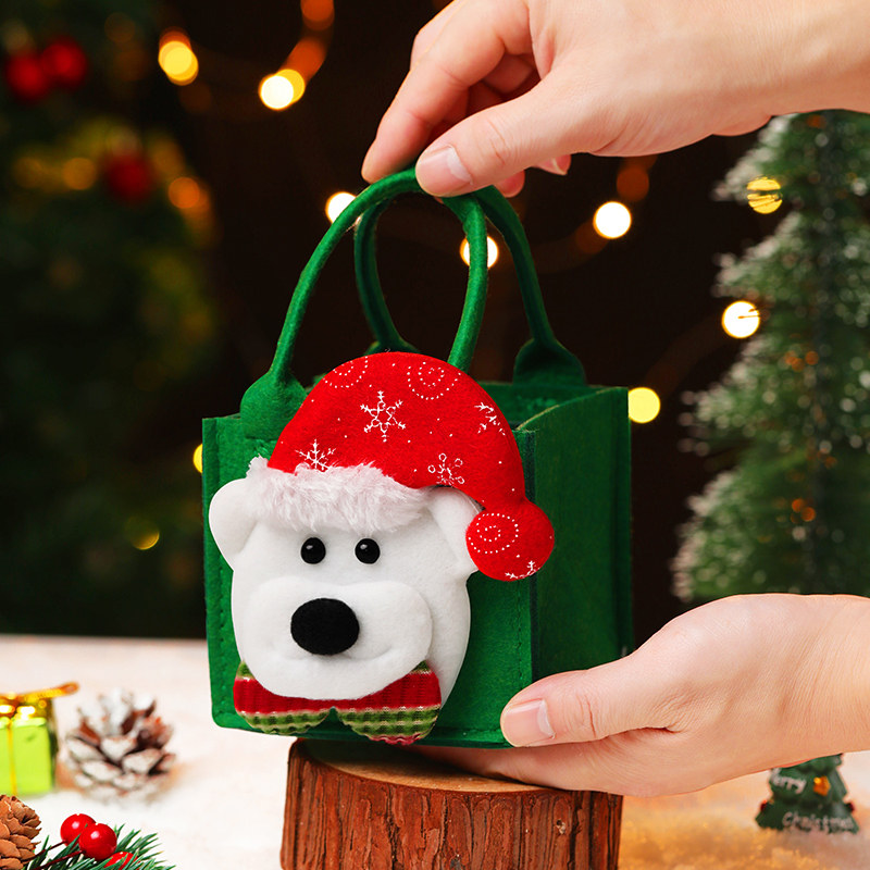 圣诞节礼物袋平安夜苹果包装礼盒儿童小礼品手提糖果袋平安果礼袋