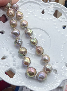 巴洛克手作项链50cm以上长，天然圆米珠异形项链手链散珠DIY系列