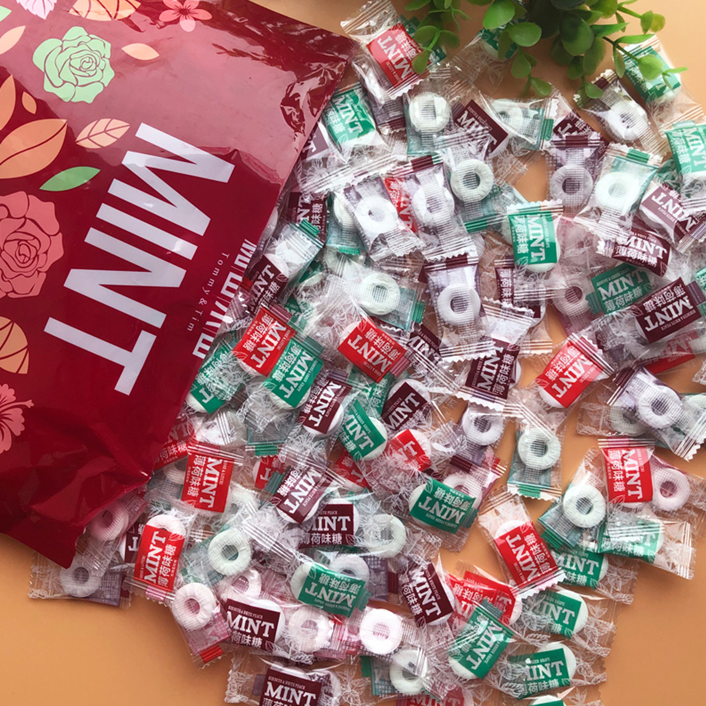 糖田米田花香味薄荷糖玫瑰荔枝茉莉青提味商用招待清新糖果网红糖