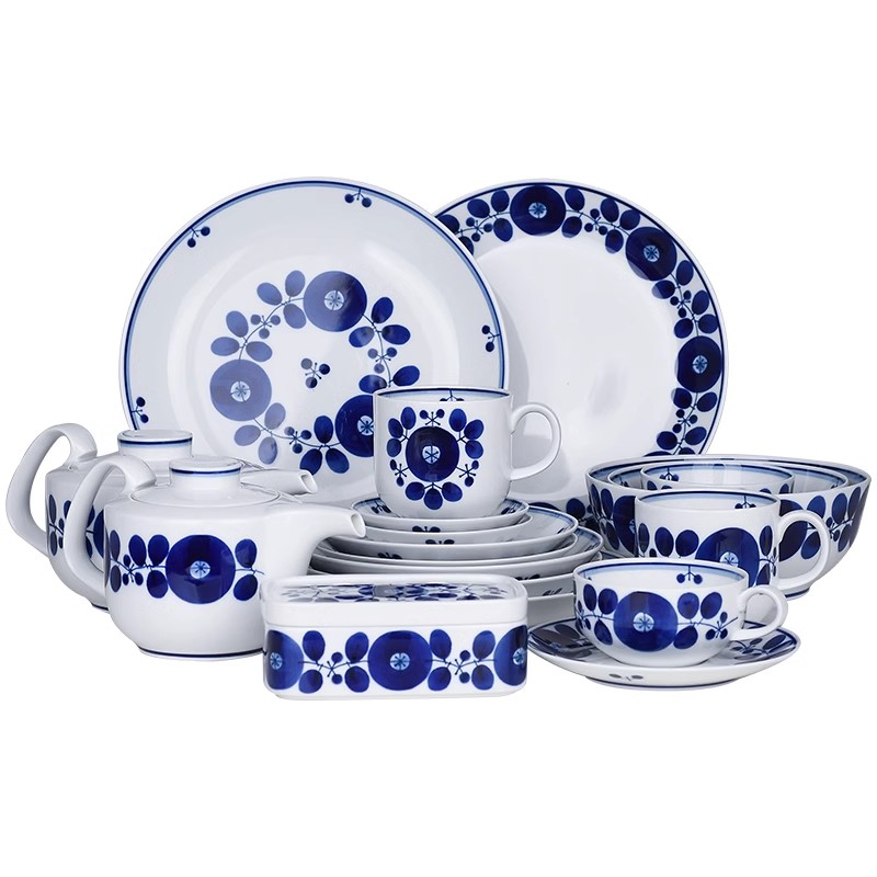 家用盘子波佐见烧白山陶器ins