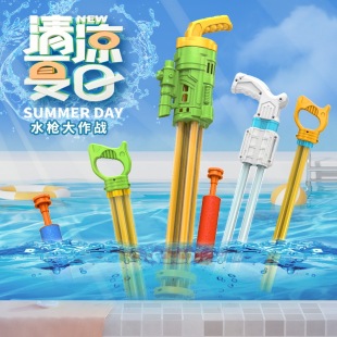 儿童戏水玩具加特林水枪水炮夏日户外漂流水枪沙滩打水战玩具