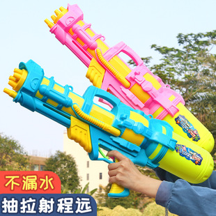 2024新款网红大容量男孩滋呲抽拉式刺水抢儿童喷水水枪玩具泼水节