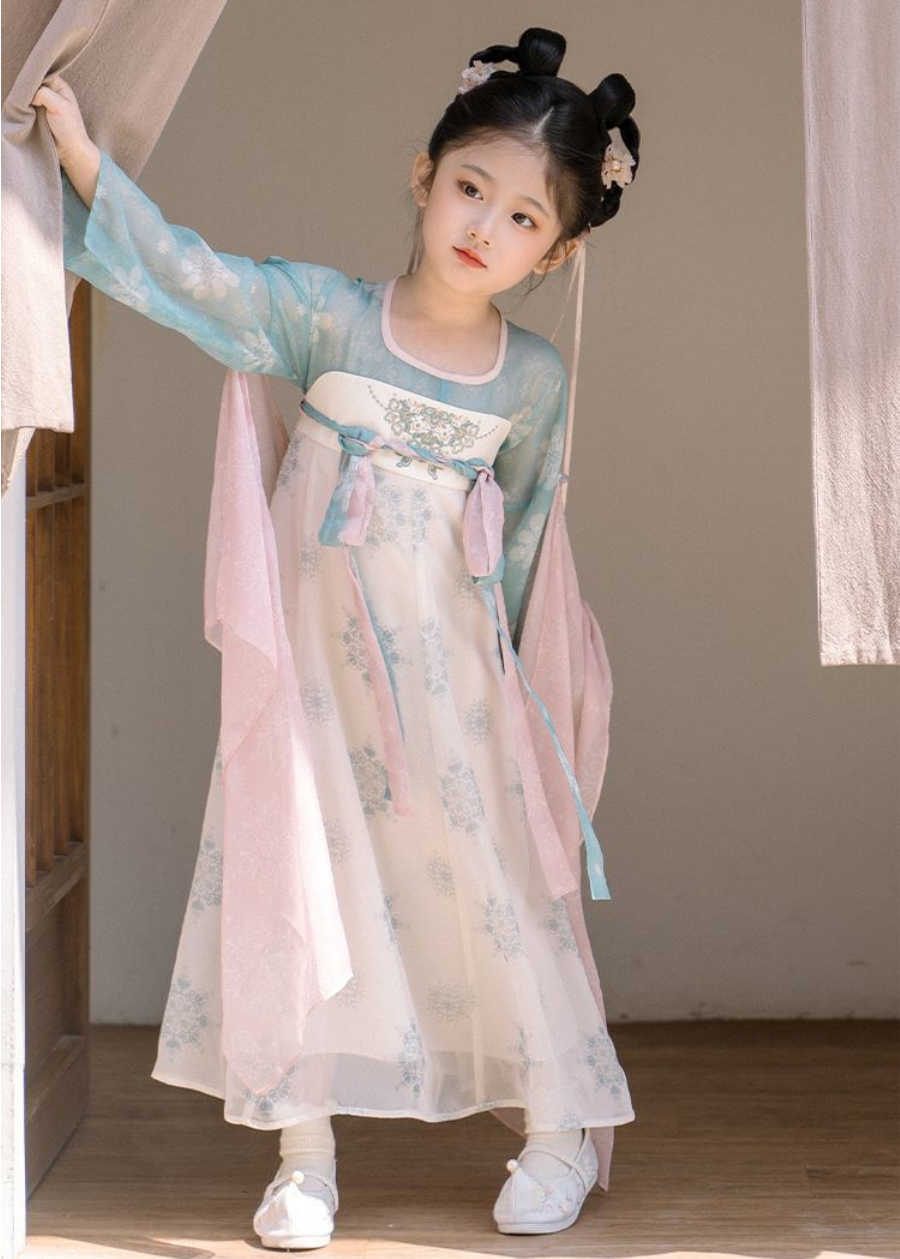 汉服女童原创春夏超仙襦裙儿童中国风古风唐装古装洋气舞蹈连衣裙