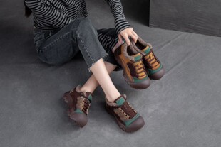 2024秋冬季新款头层牛皮加绒老爹鞋时尚休闲鞋真皮女鞋子软底软面