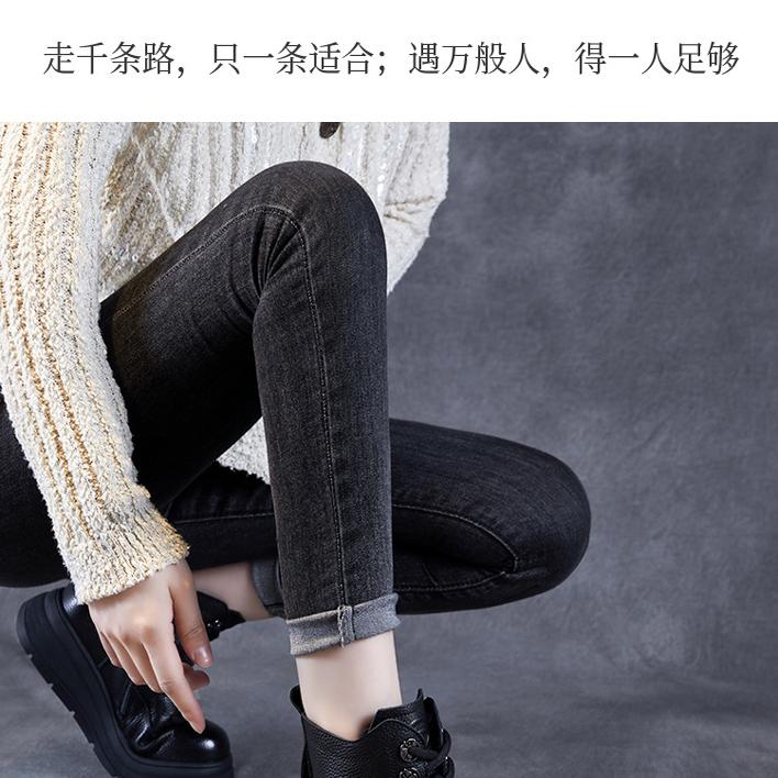 2024秋季真皮厚底休闲短筒棕色皮靴子复古英伦风马丁靴女休闲短靴