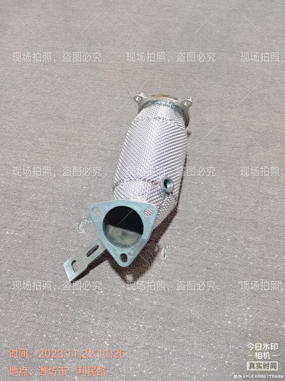 适配新款奥迪A4L2.0T改装高流量竞技三元催化器头段 跑车声浪改装