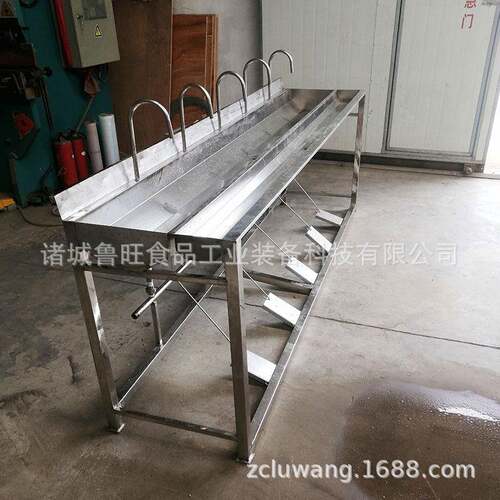人多人洗手消毒池 脚踏式食品厂洗手消毒池 不锈钢洗手槽膝顶式