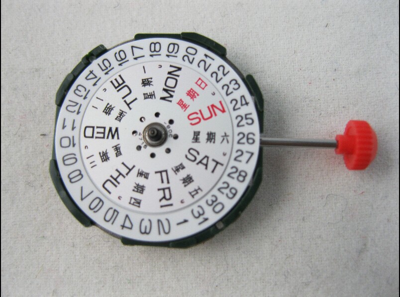 手表机芯 全新原装 日本2105机芯 双日历2105石英机芯 双历机芯