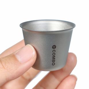 康伴钛品纯钛白酒杯子金属酒盅户外聚会单层金属酒杯防摔野餐露营