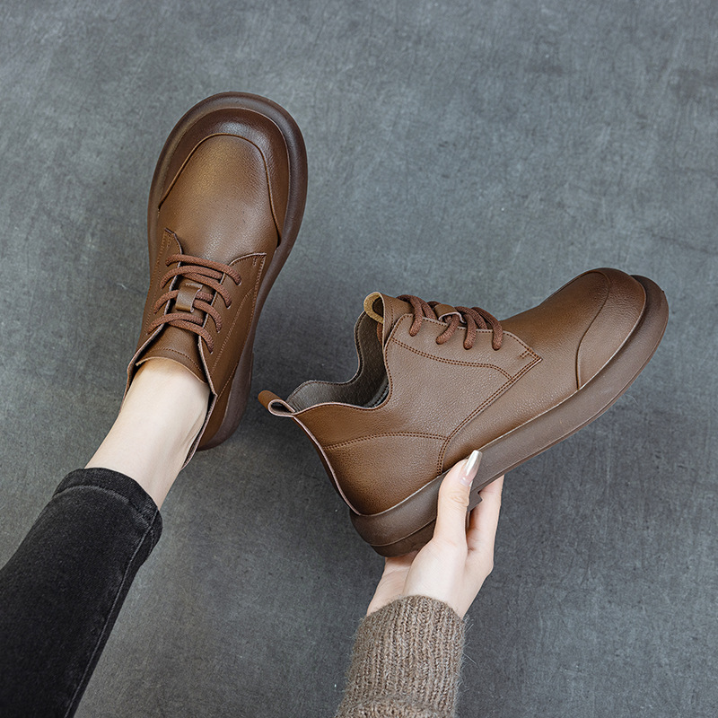 真皮马丁靴女2025秋冬新款短靴