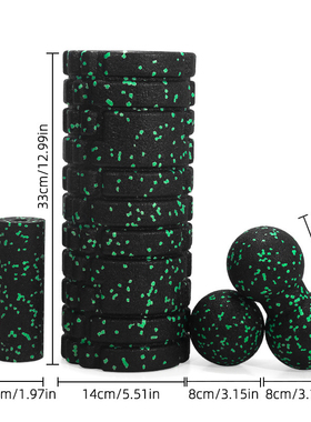 实心脊椎放松泡沫轴中高硬度网格拉伸四肢筋膜肌肉按摩瑜伽柱