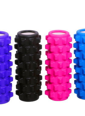 空心EVA狼牙泡沫轴深度肌肉放松按摩瑜伽柱滚轴 普拉提轴