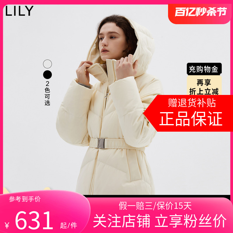 连帽款商场同款羽绒服短款lily