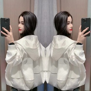 欧货定制罗布连帽外套2024春季 荷叶边设计师潮牌休闲宽松上衣 新款