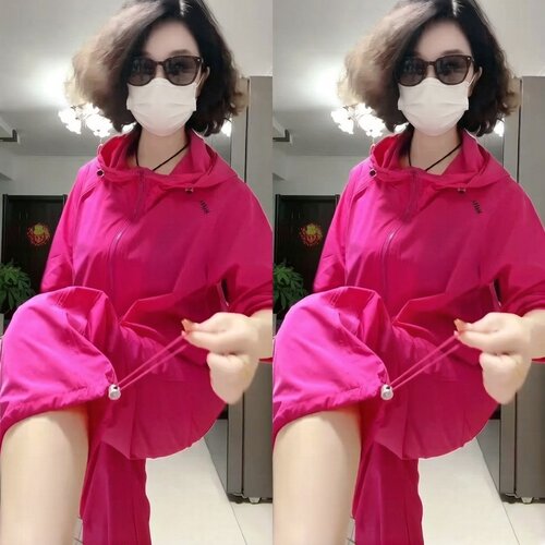 休闲防晒速干套装连帽外套抽脚裤