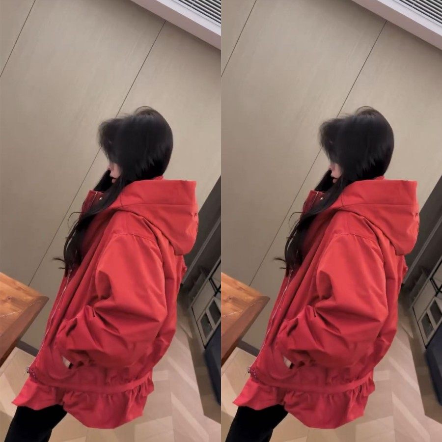 洋气时髦花苞下摆连帽中长款二棉薄外套2026早春新款宽松遮肉百搭,女装/女士精品,棉衣/棉服,淘宝优惠券,粉丝福利购,淘宝优惠卷