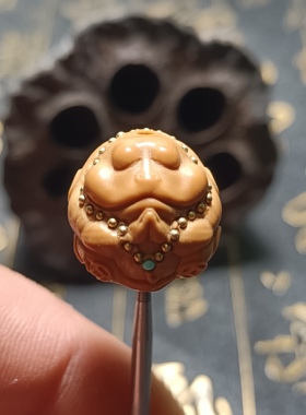 猴头核桃雕刻1.6+金蟾一心向佛大籽聚宝盆猴头雕刻无封口线超值