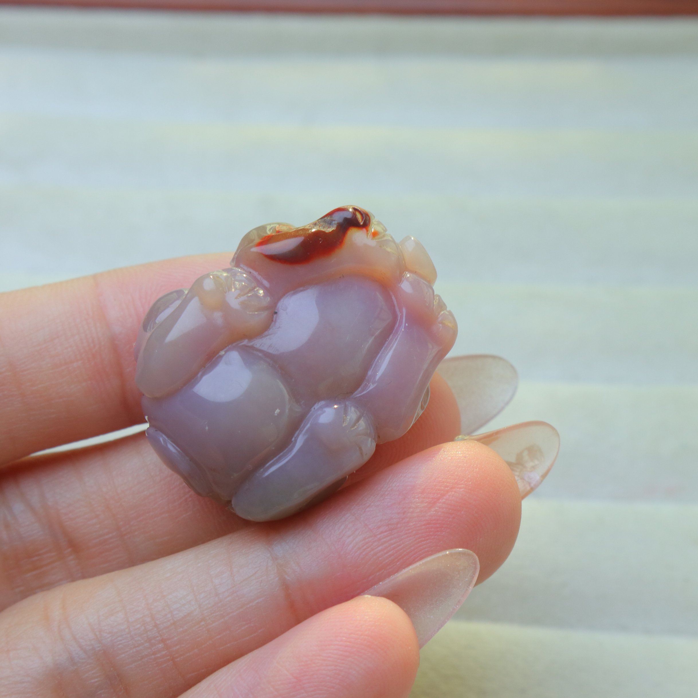 川凉山盐源玛瑙佛手吊坠男女挂件项链送男朋友礼物新款轻奢